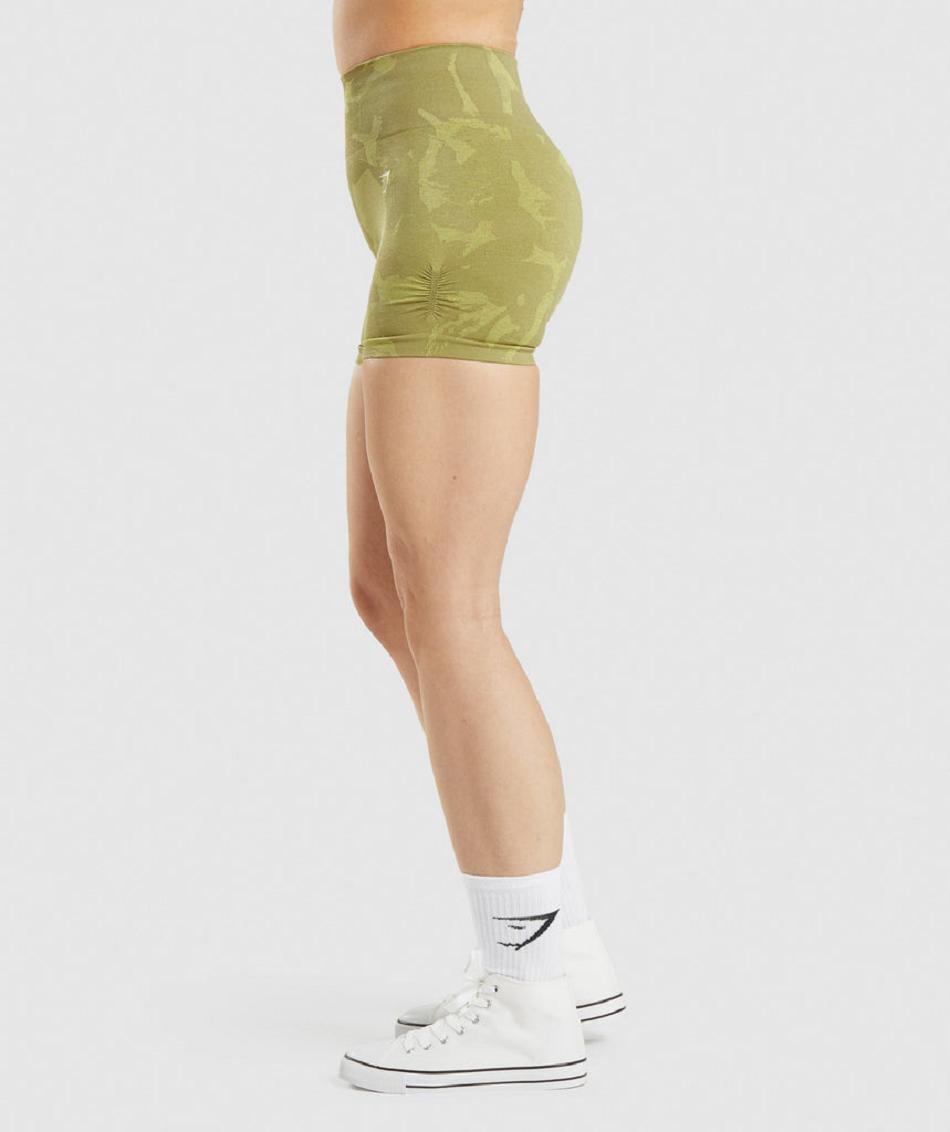 Pantalones Cortos Gymshark Adapt Camo Seamless Mujer Verde | CO 2752NWY